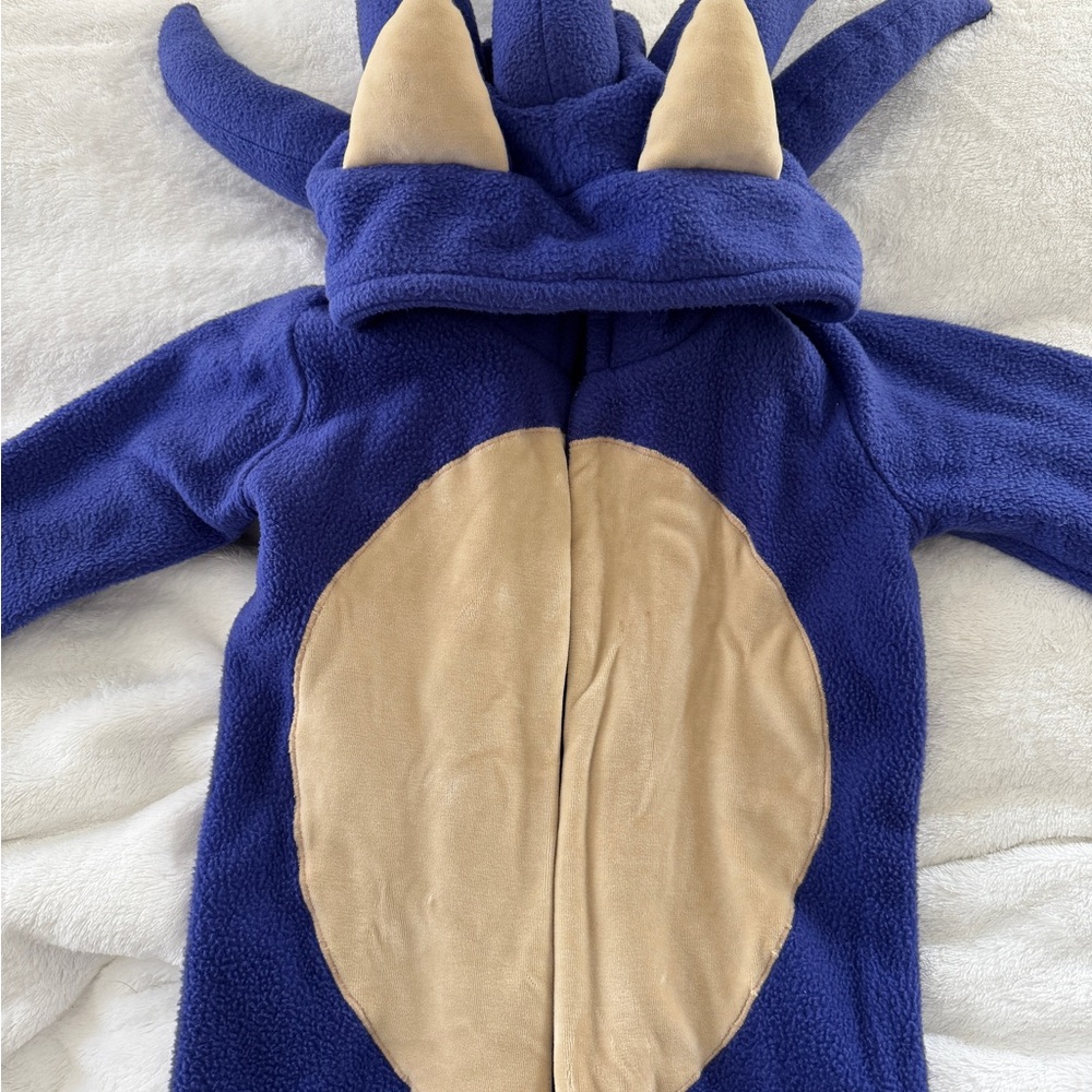 Sonic Costume Kids Size 12 | Hedgehog Onesie| Fleece Halloween Outfit